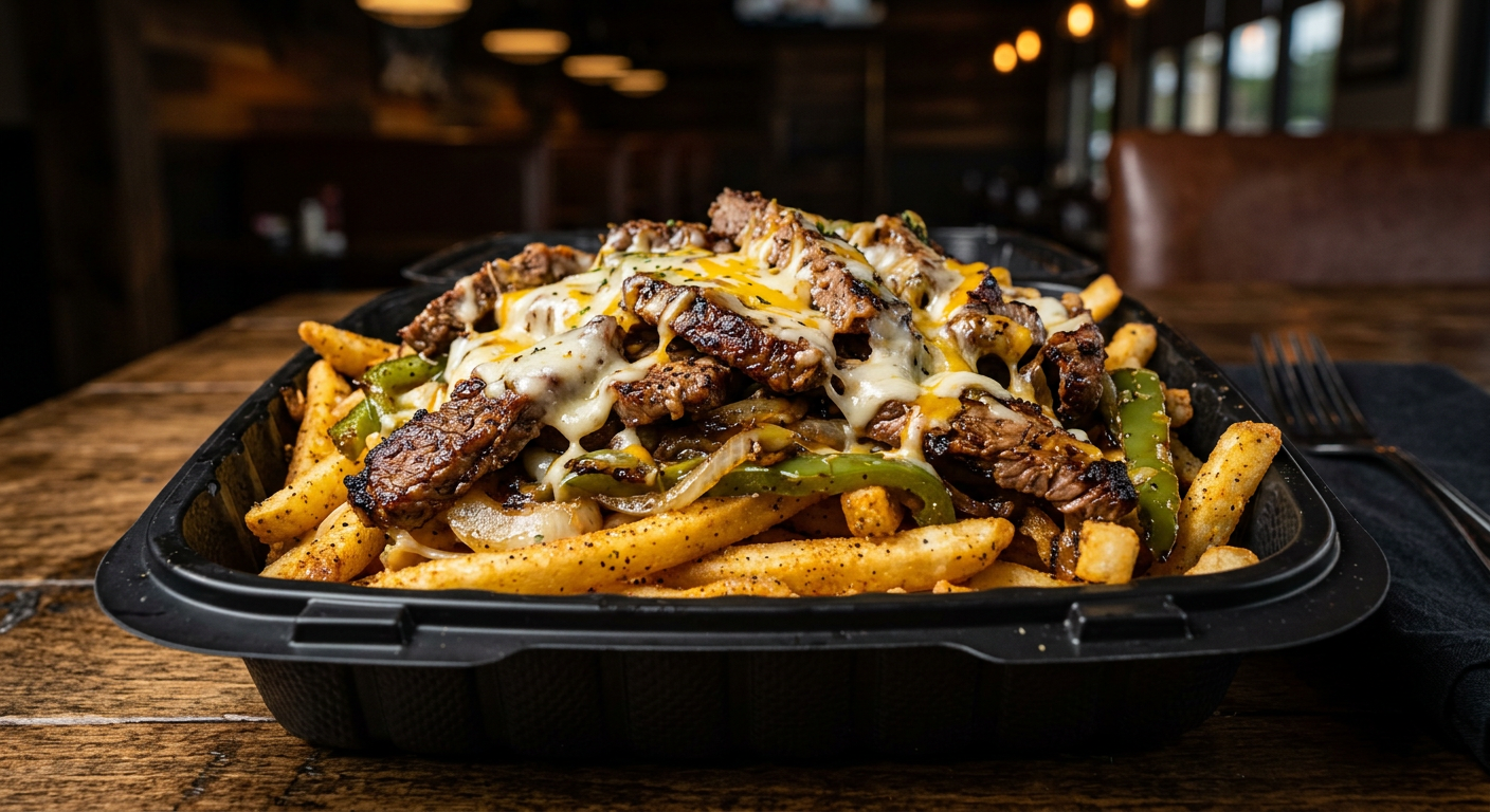Loaded Philly Fries from 601 Grill
